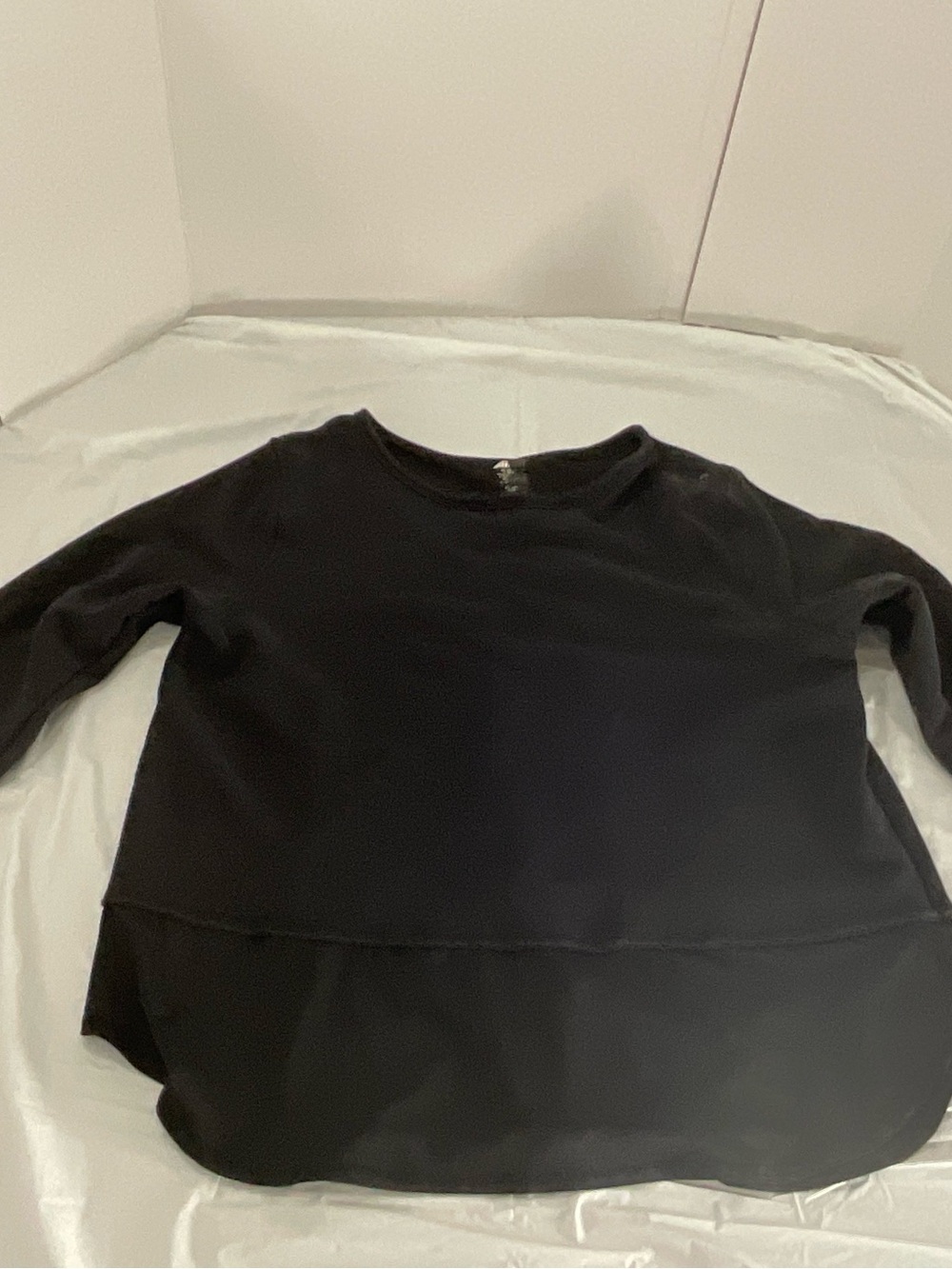 Avia Black Layered-Hem Long Sleeve Tee